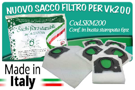 6 SACCHI FOLLETTO VK135-136 MADE IN ITALY
